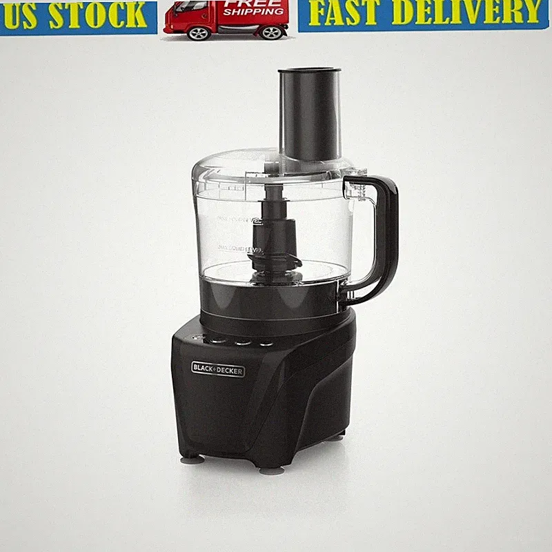 Easy Assembly Food Processor 8 Cup 850W S Blade Dishwasher Safe Dual Speed New
