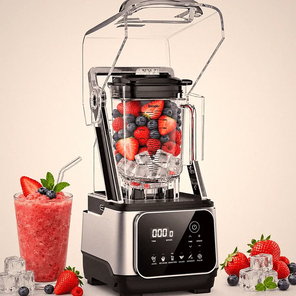 ecojoy 68oz Commercial Blender, 2400W High Speed Professional Blender&6 One-Touc