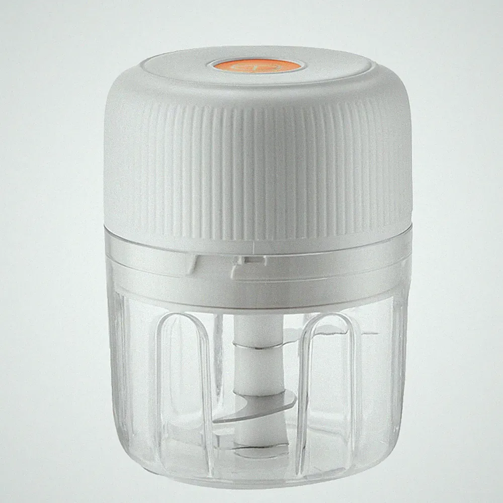 EDR00101 White Electric Garlic Chopper 250ML USB Mini Small Food Processor