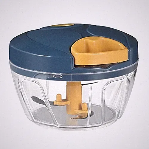 Efficient Manual Vegetable Cutter with BPA-Free Feature - 500ml Black Design