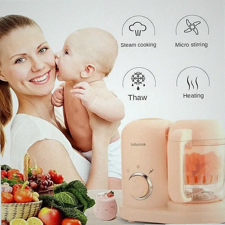Electric Baby Food Processor Juicer Puree Blender Steamer Defrost Heated Maker