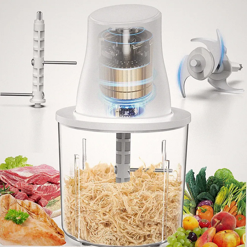 Electric Chicken Shredder Tool: 250W Multifunctional Press-to-Operate Meat Shred
