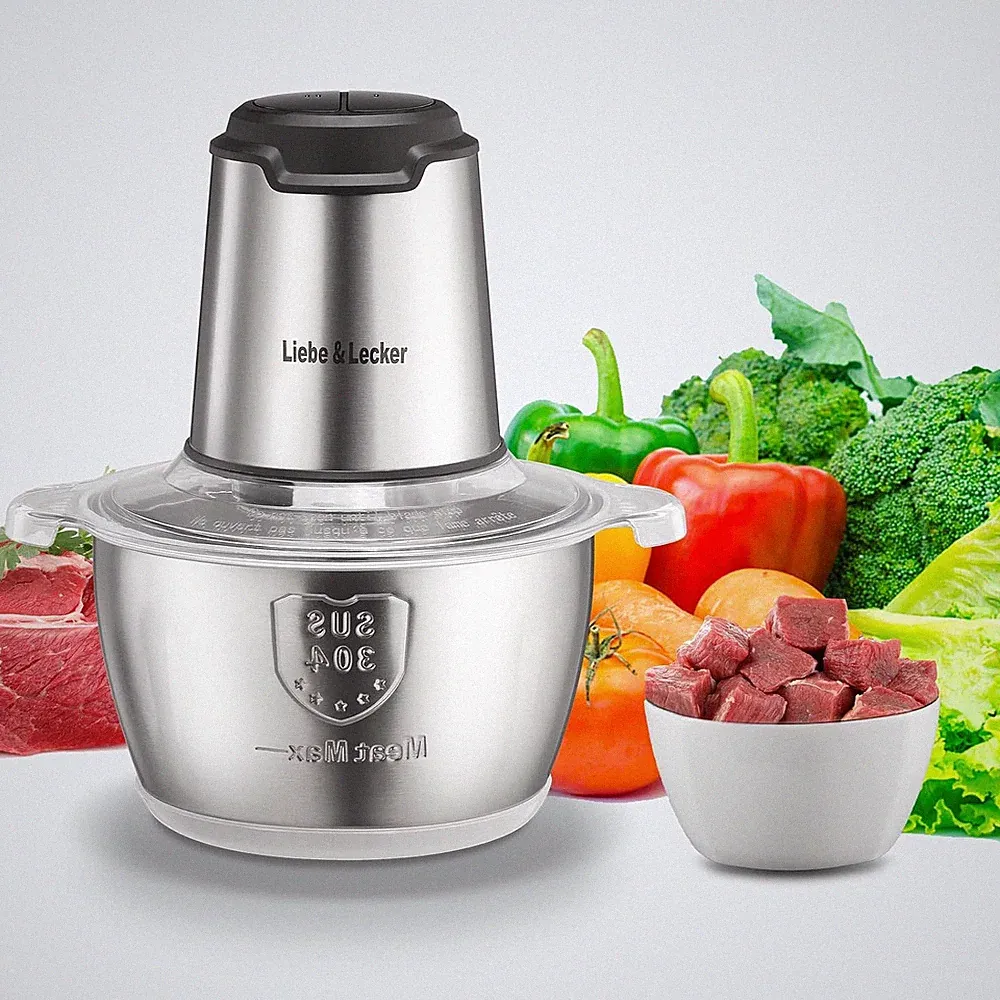 Electric Food Chopper, 350W Food Processor with 8-Cup Bowl