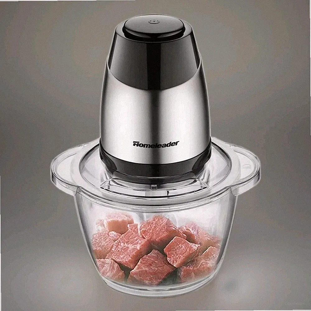 Electric Food Chopper, 5-Cup Food Processor by Homeleader, 1.2L Glass Bowl