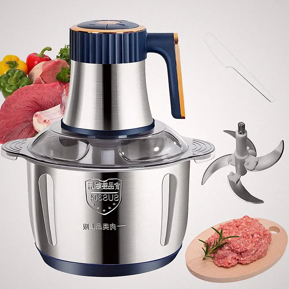 Electric Food chopper, Food Processors, Meat Grinder, 800W, 18/10 Stainless S...