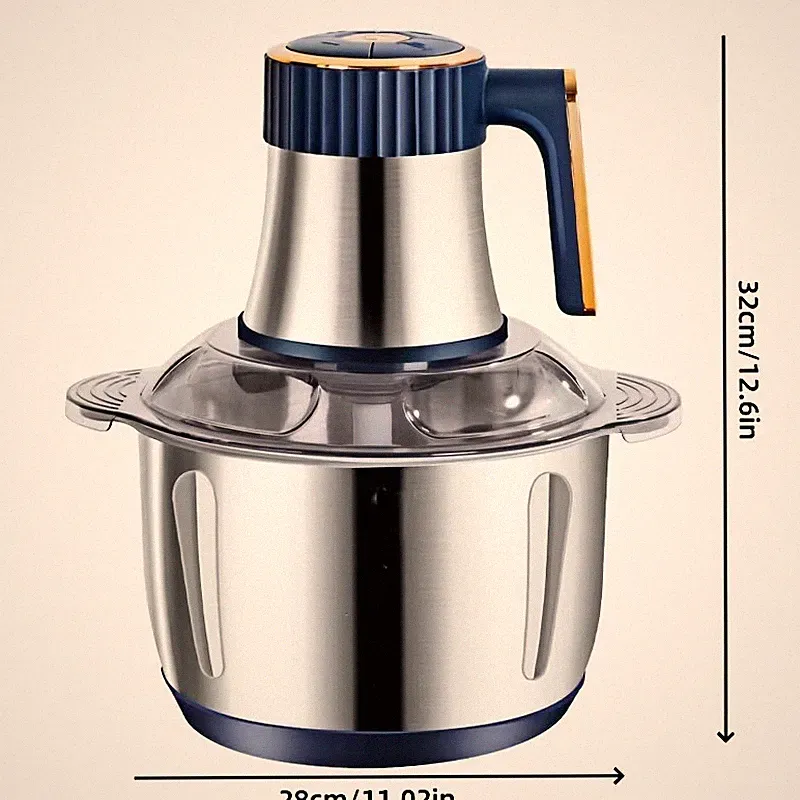 Electric Food Chopper & Processor: 1.32gal Large Capacity