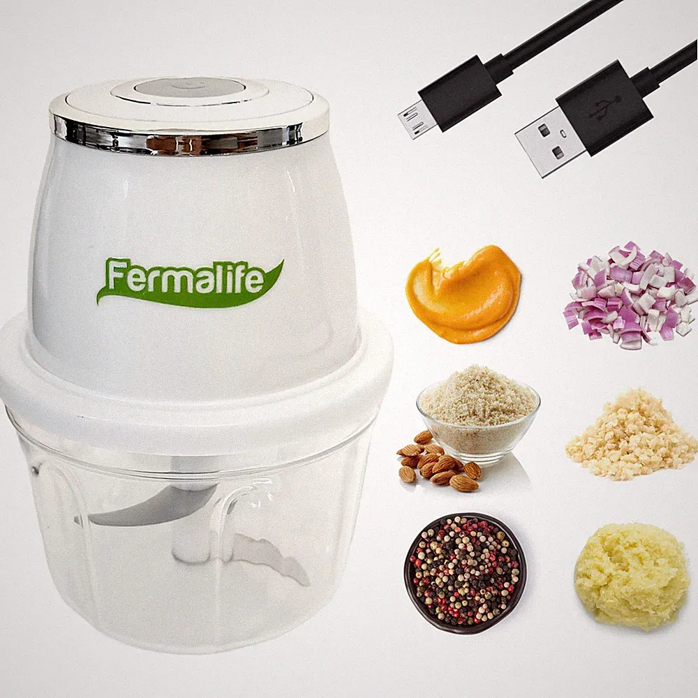 Electric Food Chopper Processor, 350ml / 11.8oz Capacity, Stainless Steel Bla...