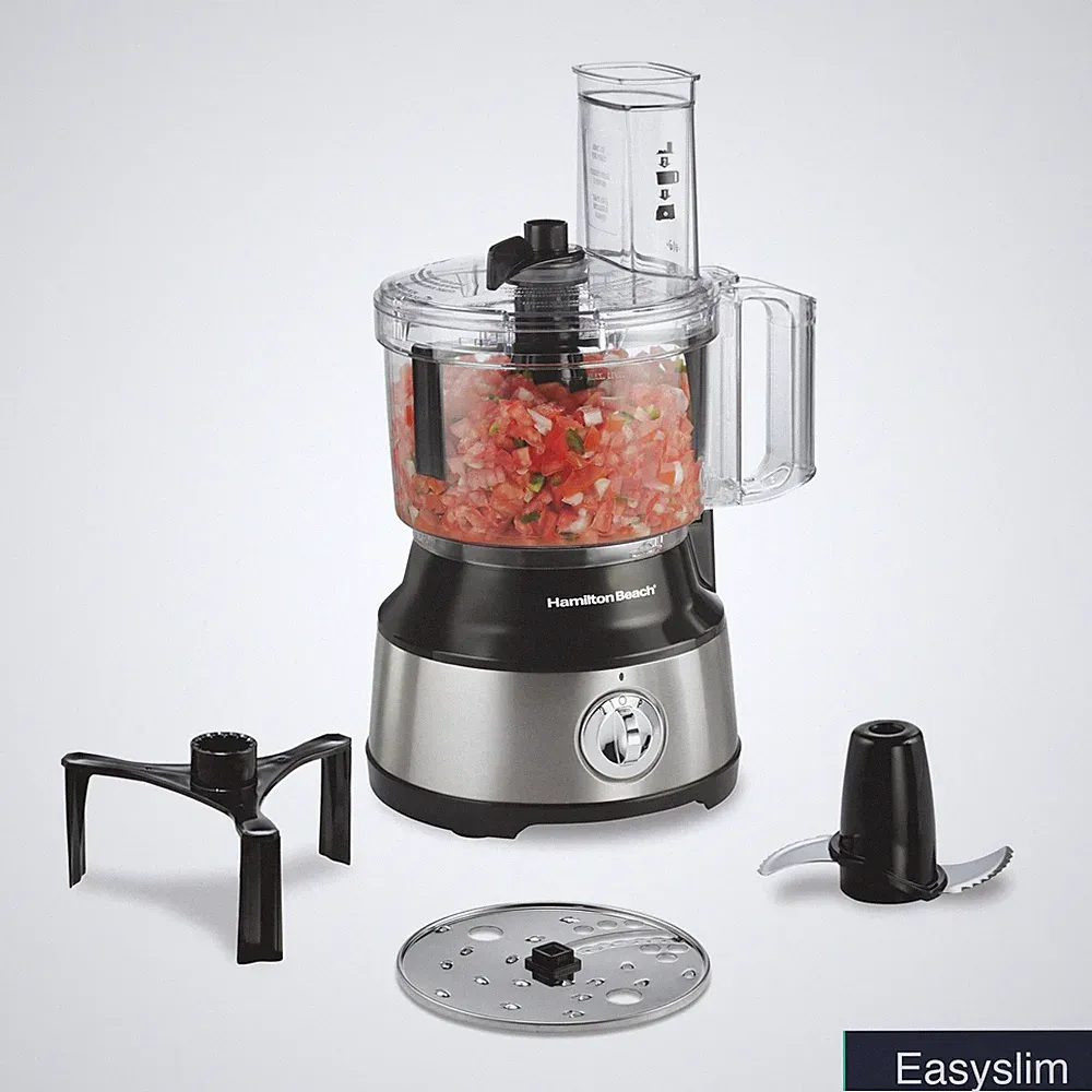 Electric Food Processor 10 Cup Vegetable Chopper Black Stainless Steel