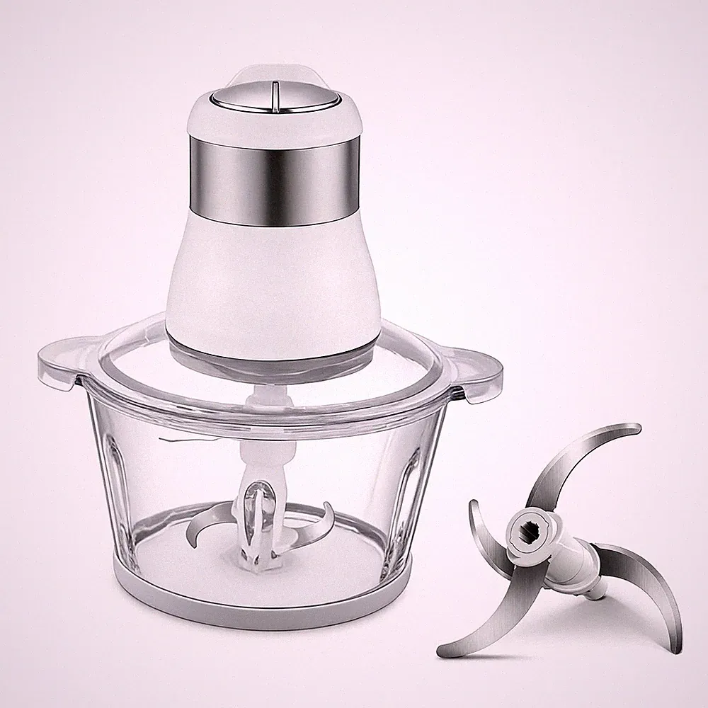 Electric Food Processor,2-Speed Food Chopper Meat Grinder with 8 Cup/2L Glass...