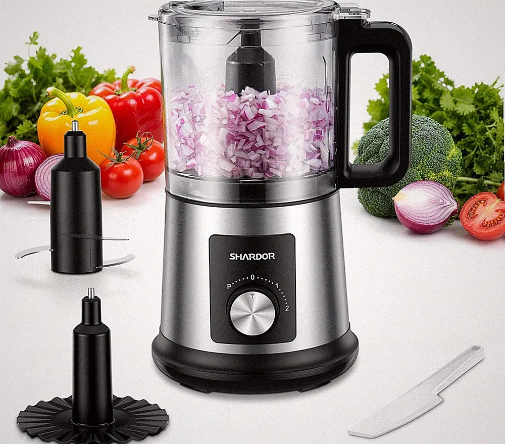 Electric Food Processor, 4 Cup Food Chopper with 3 Speed Settings (Pulse + Hands