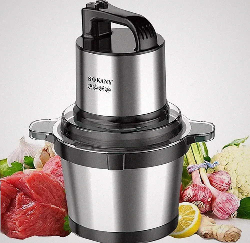 Electric Food Processor 800 Watts, 4 Stainless Steel Blades, 4 Liters