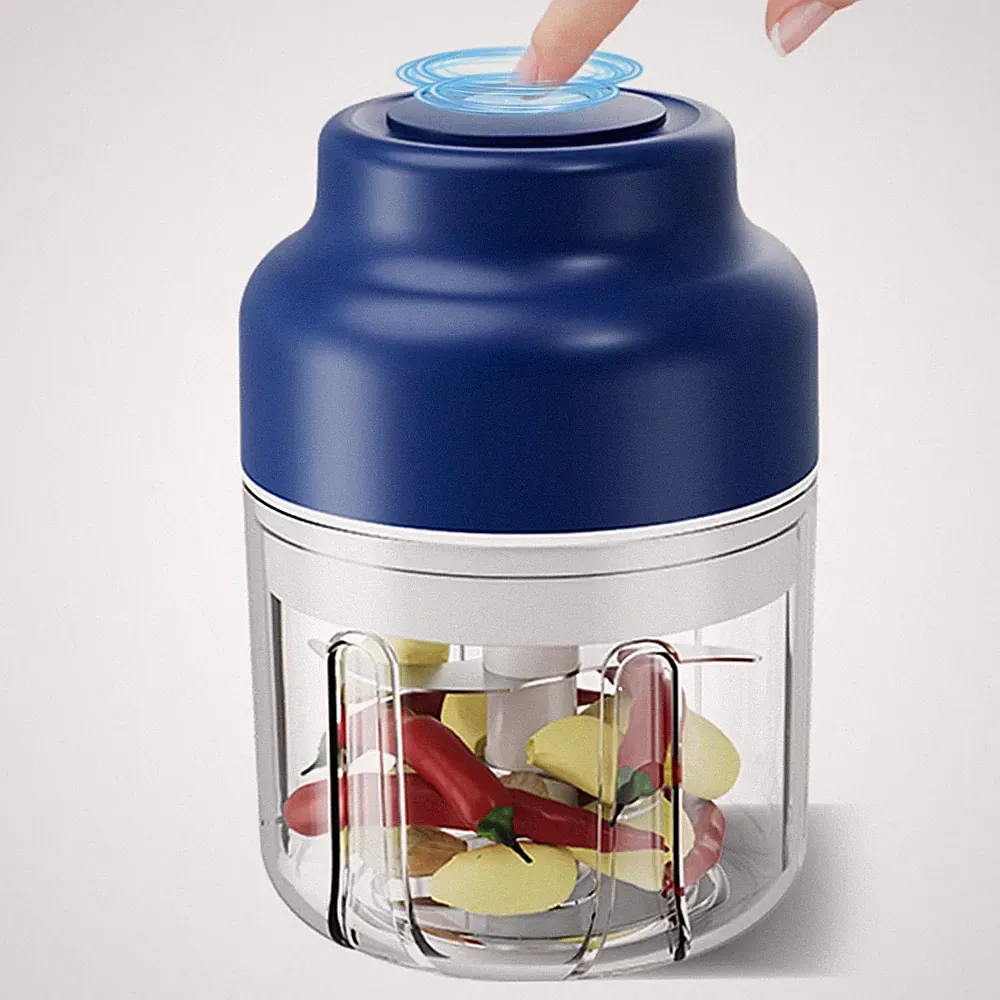 Electric Garlic Chopper 320ml Wireless Food Processor Mini Grinder for Meat