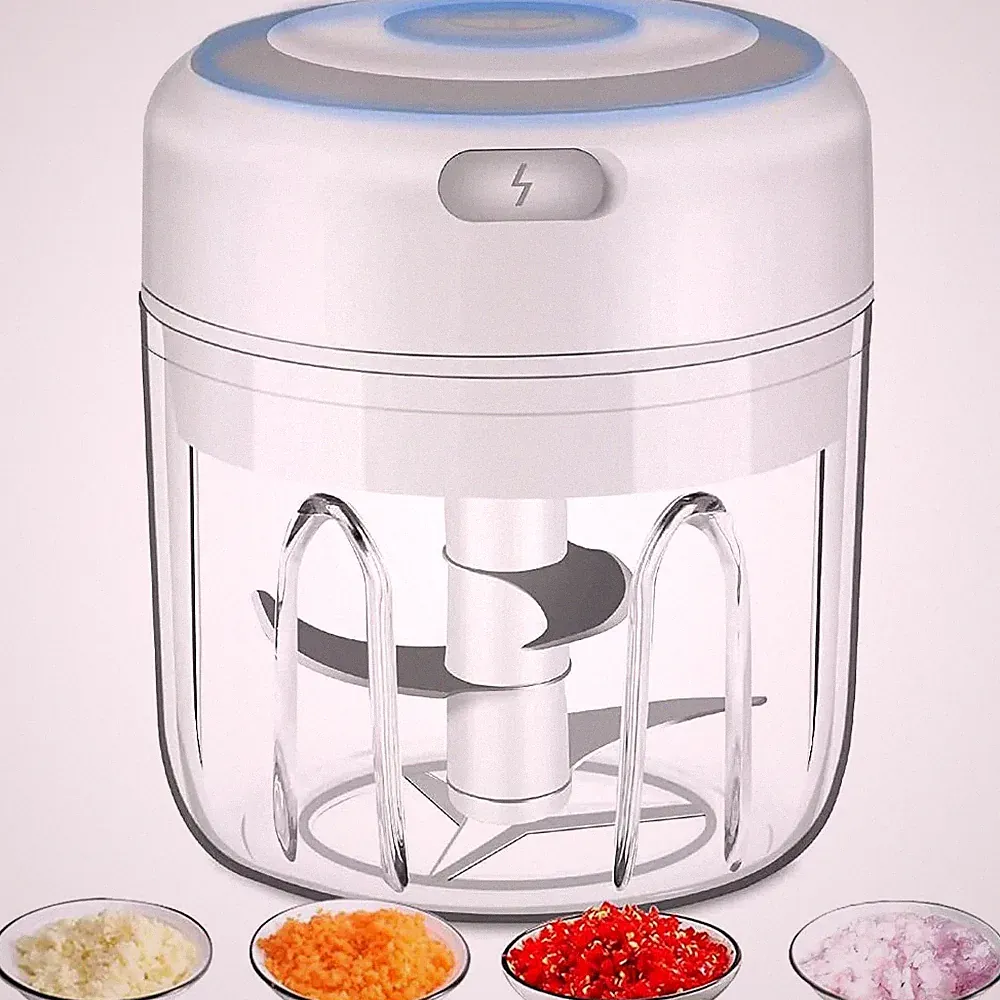 Electric Garlic Chopper Onion Mincer Vegetable Chopper Portable Meat Grinder USB