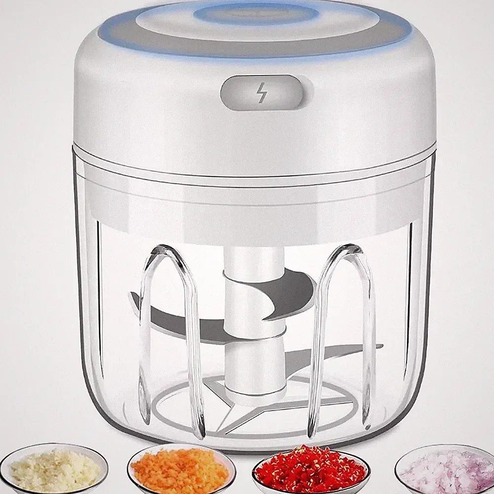 Electric Garlic Chopper Onion Mincer Vegetable Chopper Portable Meat Grinder USB