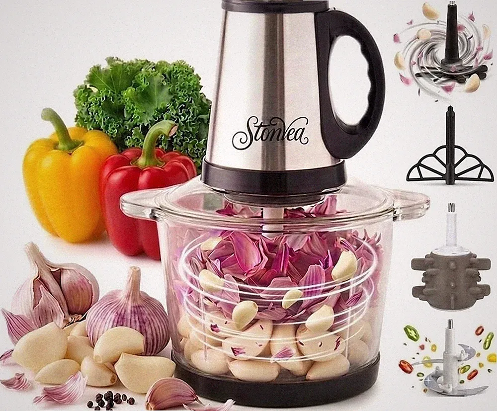 Electric Garlic Peeler & Chopper 300W – Automatic Garlic Peeler Machine with...