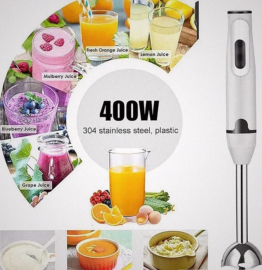 Electric Hand Blender Immersion Stick Mixer Food Processor Smoothie Sauces Puree