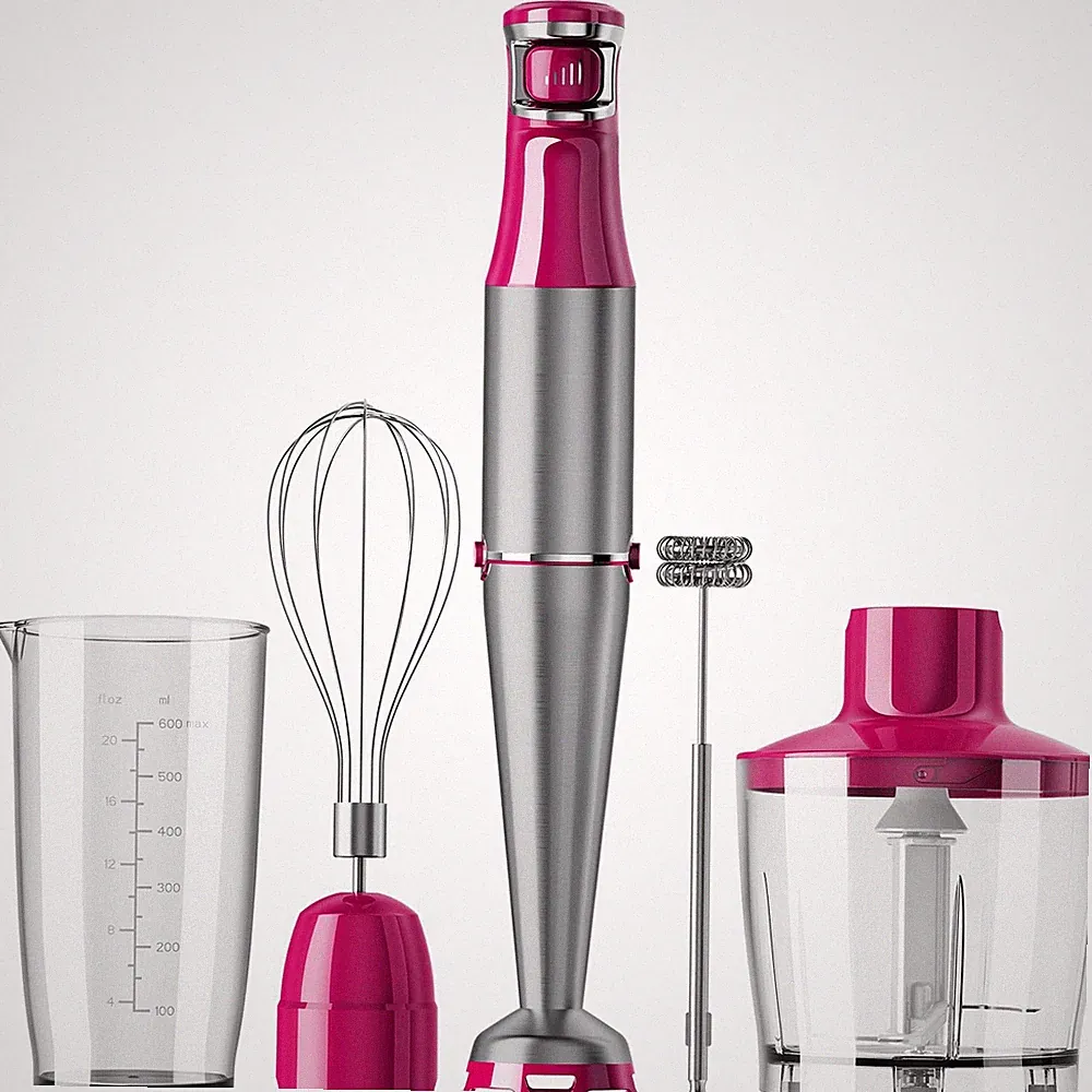 Electric Immersion Hand Blender Stick Mixer For Chopping Smoothies Soups