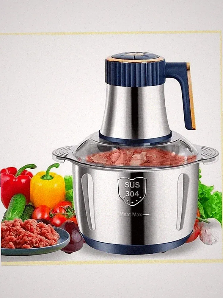 Electric Meat Grinder Food Processor 5L Stainless Steel Kitchen Chopper