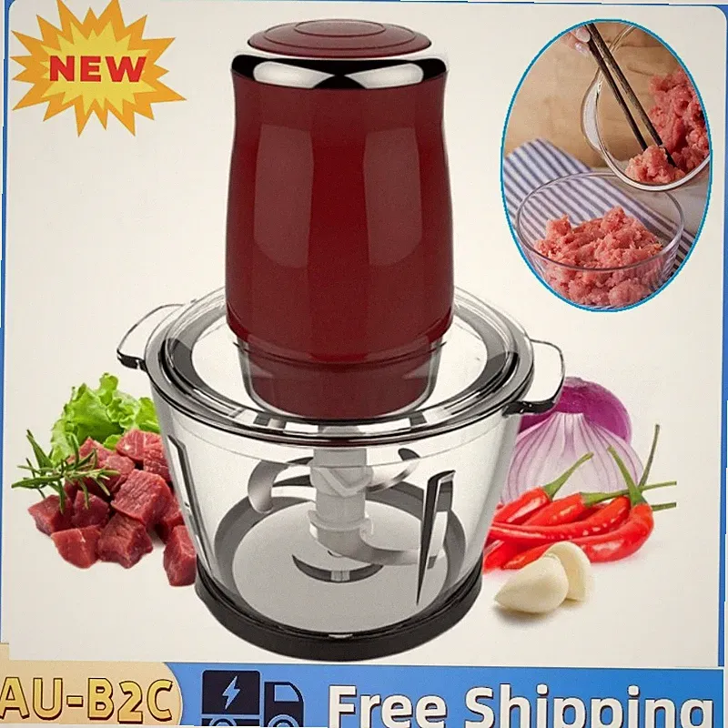 Electric Meat Grinder Food Processor Fruits Blender Veg Chopper Sausage Maker US