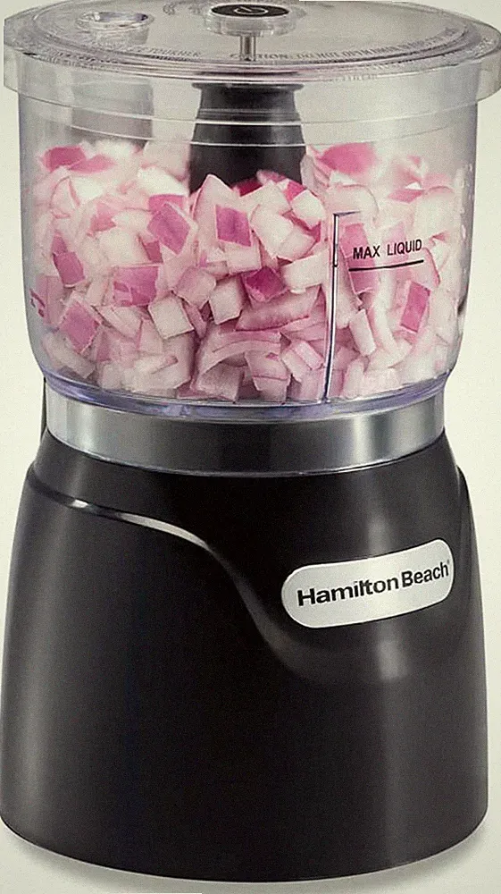 Electric Mini Food Chopper & Processor 3-Cup 350W for Dicing Mincing Puree Black