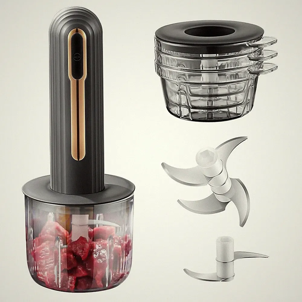 Electric Mini Food Processor, 4-Cup Portable USB Small Food Processor, Garlic...