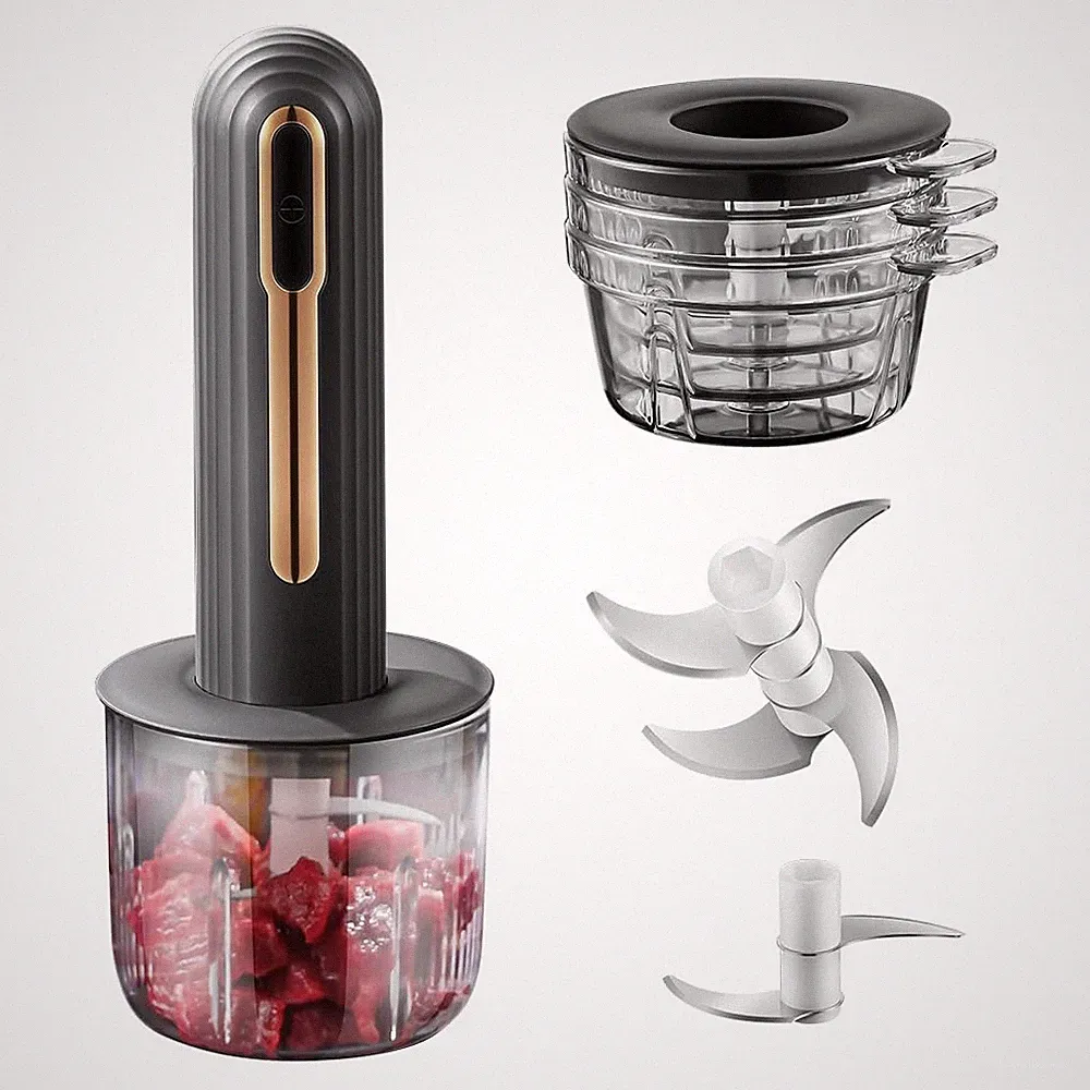 Electric Mini Food Processor, 4-Cup Portable USB Small Food Processor, Garlic...