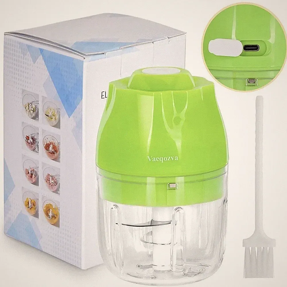 Electric Mini Food Processor Portable Green