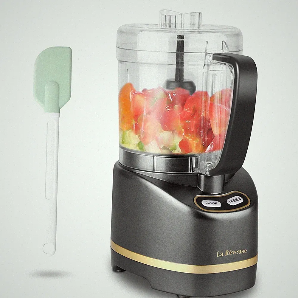 Electric Mini Food Processor With 200 Watts 2cup Prep Bowl For Mincing Chopping