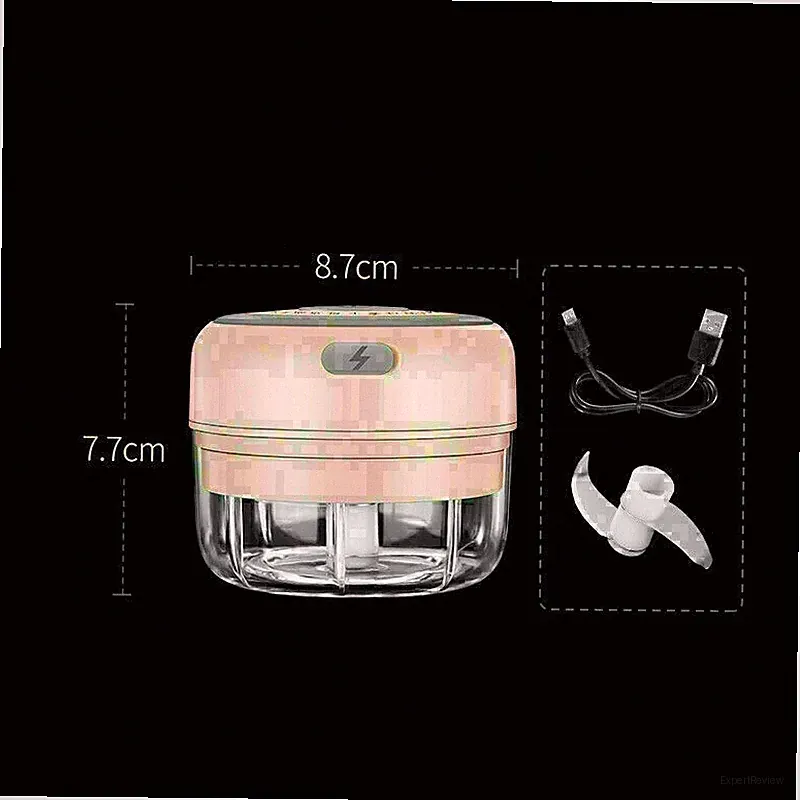 Electric Mini Garlic Chopper Masher Portable Small Food Processor Mincer Grinder