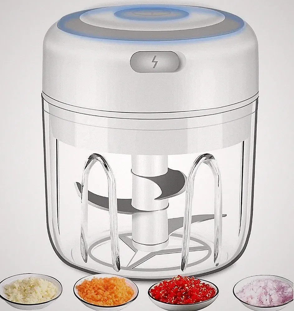 Electric Mini Garlic Chopper Meat Grinder Crusher for Nut Vegetable Fruit Food