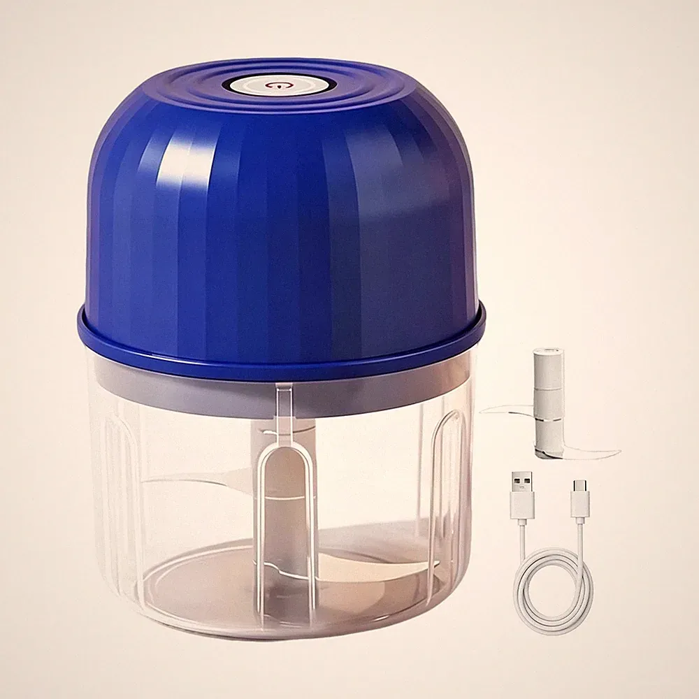 Electric Mini Garlic Chopper Portable Food Processor for Onion Vegetable Meat