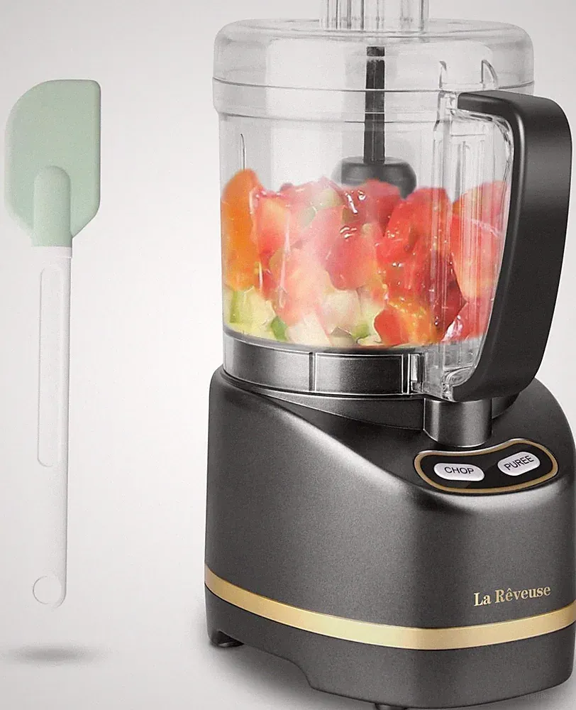 Electric Mini Processor with 200 Watts 2-Cup Prep Bowl for Mincing Chopping Gri