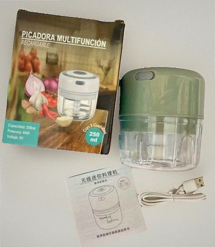 Electric Mini USB Rechargeable Vegetable Food Chopper Processor