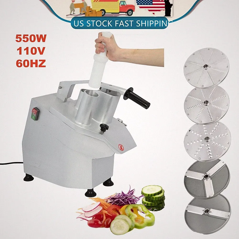 Electric Vegetable Chopper Cutting Machine Food Processor Commercial 550W 110V