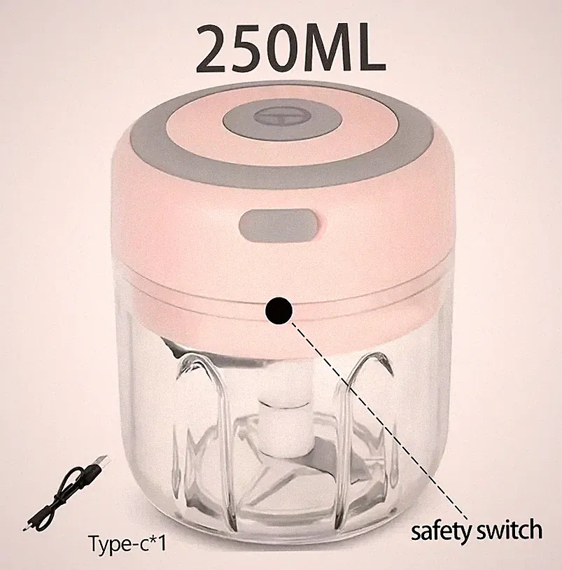Electric Vegetable Chopper Food Processor Garlic Meat Grinder Mini Cordless USB