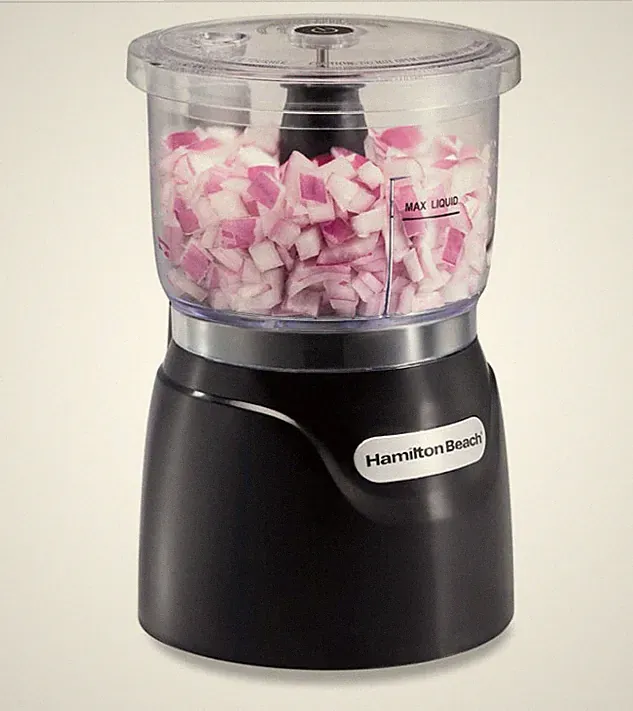 Electric Vegetable Chopper & Mini Food Processor, 3-Cup, 350 Watts, Black