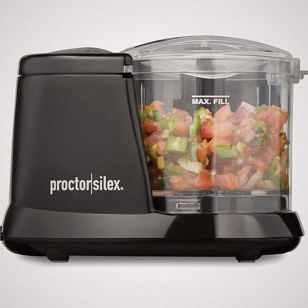 Electric Vegetable Chopper, Stainless Steel Blades, 1.5 Cup
