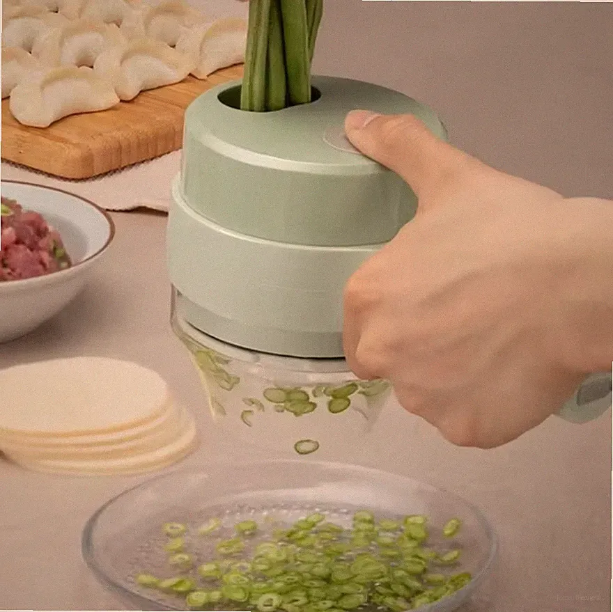 Electric Vegetable Cutter USB Mini Food Chopper Handheld Fruit Meat Grinder Home