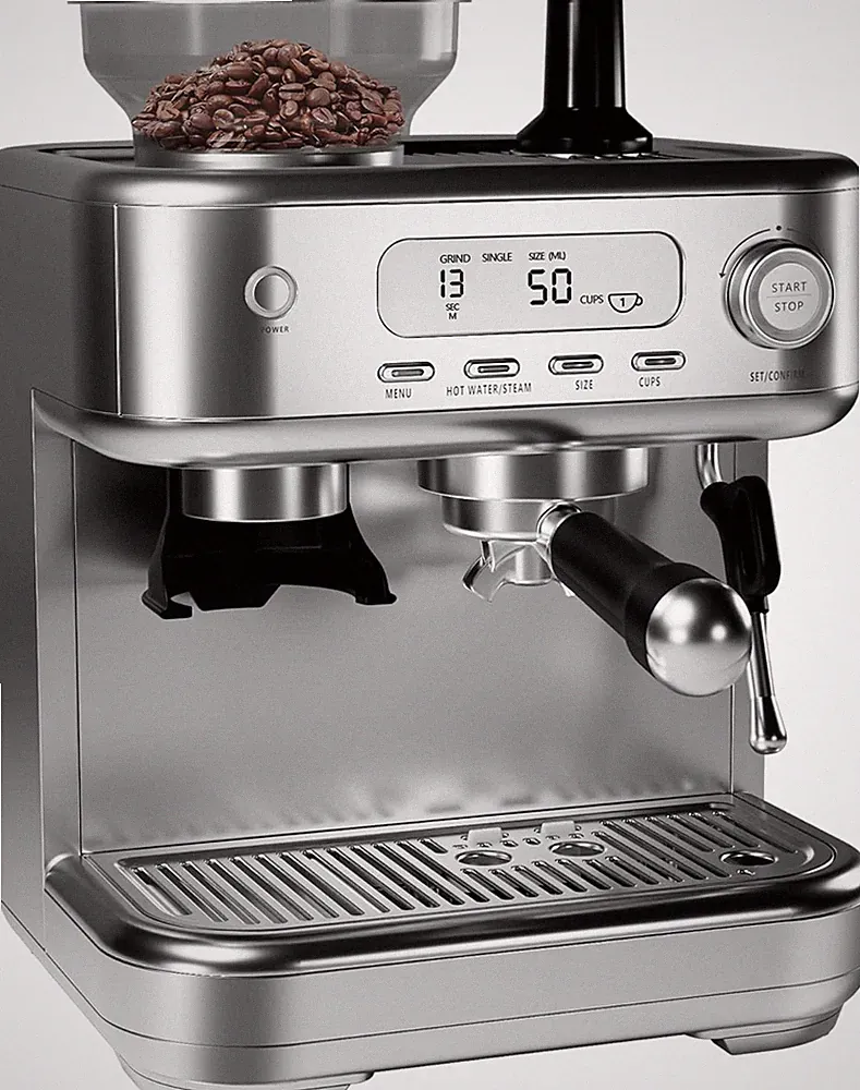 Espresso Coffee Maker 1350W 15bar Stainless Steel Grinder PID Control 2.3L Tank