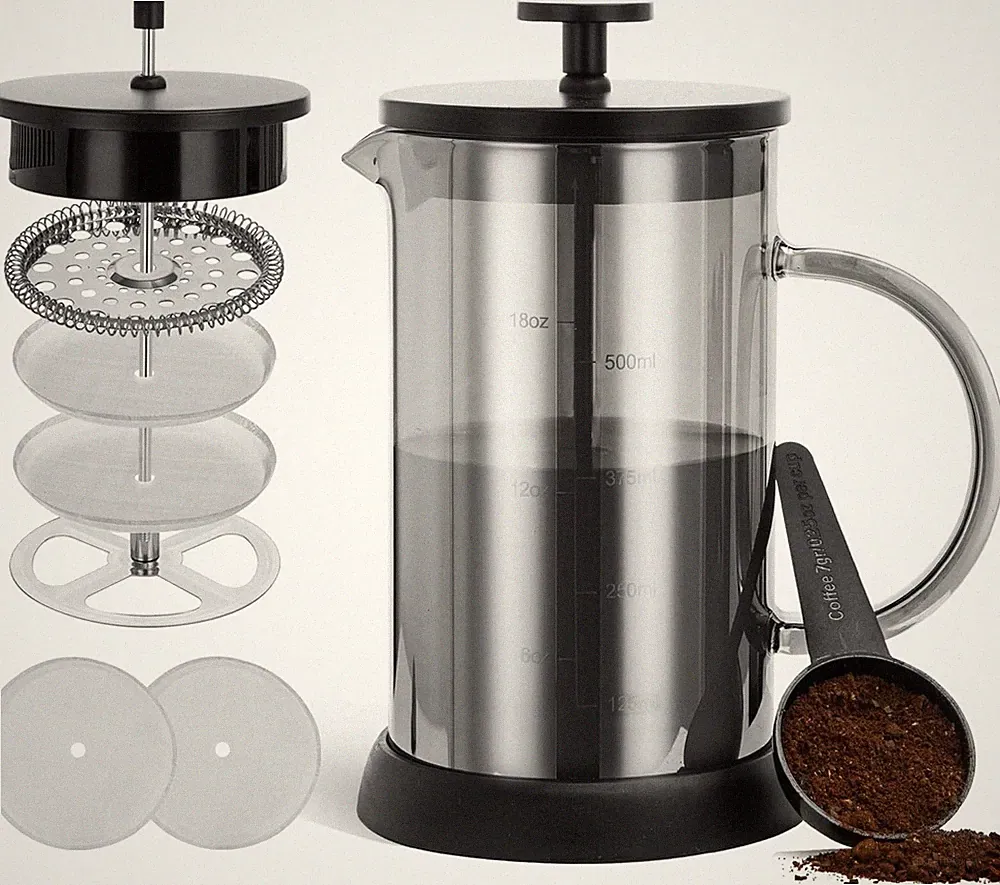 Espresso Coffee Maker, Grey Cold Brew Heat Resistant Thickened