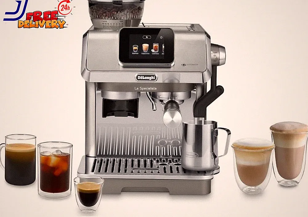 Espresso Machine with Grinder & Milk Frother Cold Brew & Iced Coffee Maker NEW