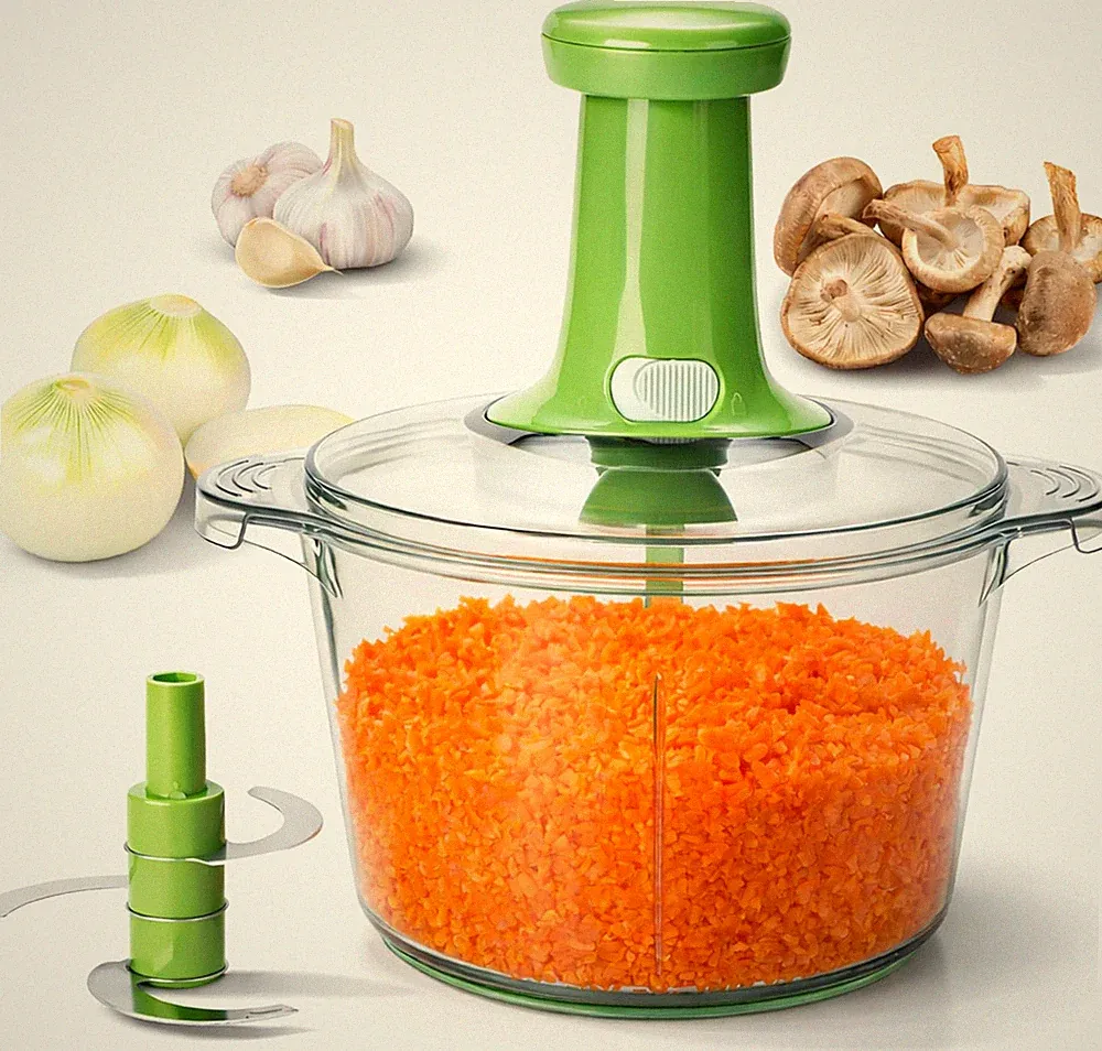 Express Manual Food Chopper: Large 8.5-Cup, Hand Chopper Vegetable Cutter to Cho