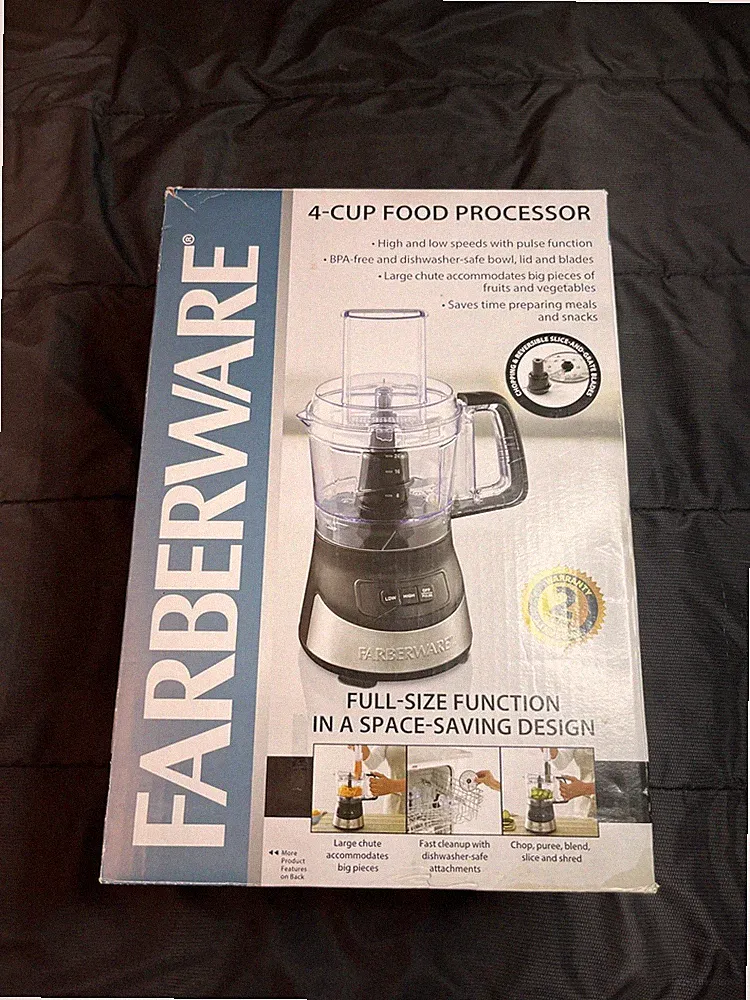 Farberware Mini Food Processor 4-Cup Black&Stainless Steel Tested