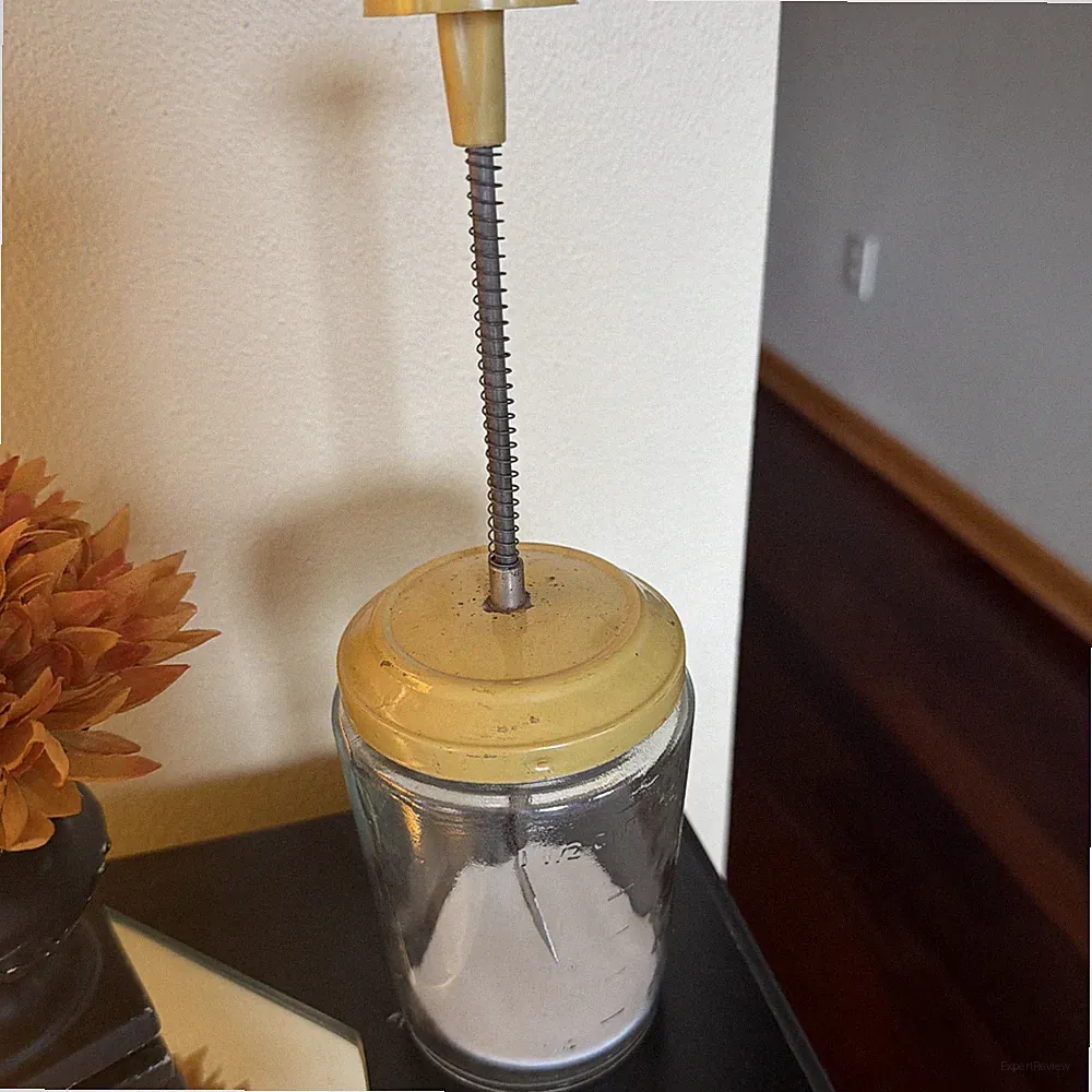 Federal Vegetable Nut Chopper Vintage Yellow Glass Stainless Steel