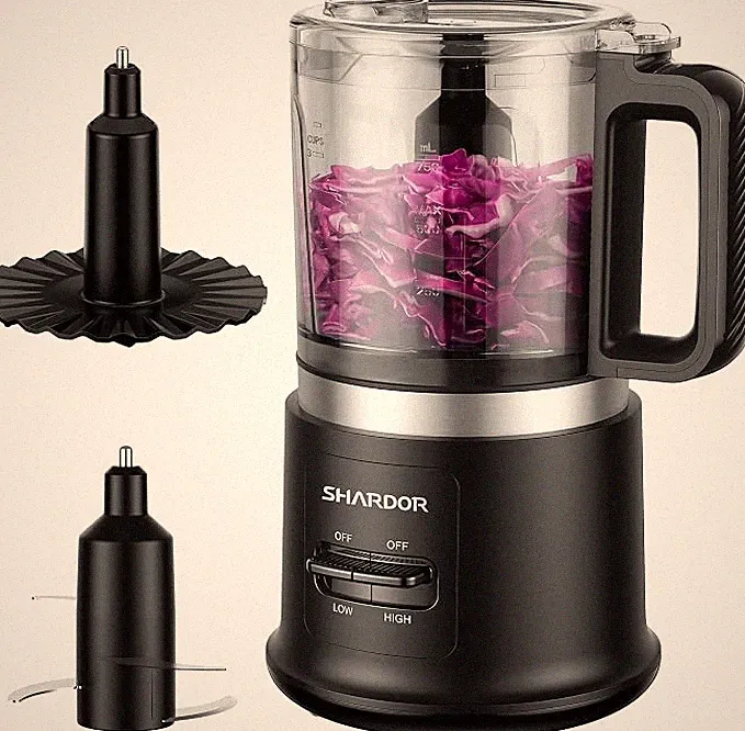 Food Chopper, 4 Cup Mini and Fast Food Processor, Electric Meat Grinder with 2 S
