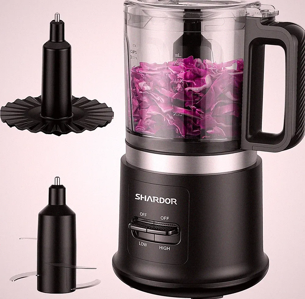 Food Chopper, 4 Cup Mini and Fast Food Processor, Electric Meat Grinder with 2 S