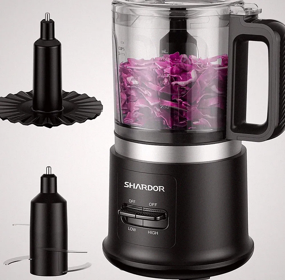 Food Chopper 4 Cup Mini & Fast Food Processor Electric Meat Grinder W/ 2 Speed 4