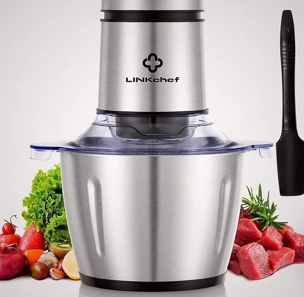 Food Chopper 8 Cup Food Processor Mini Electric 2l 600w Meat Grinder With 4 Bile