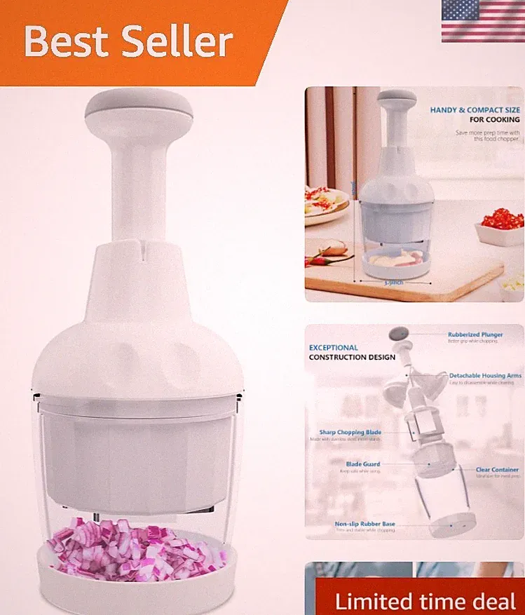 Food Chopper, Handheld Veggie Chopper for Vegetable, Onion, Garlic, Nut, Hand...