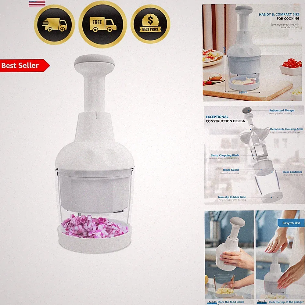 Food Chopper, Handheld Veggie Chopper for Vegetable, Onion, Garlic, Nut, Hand...